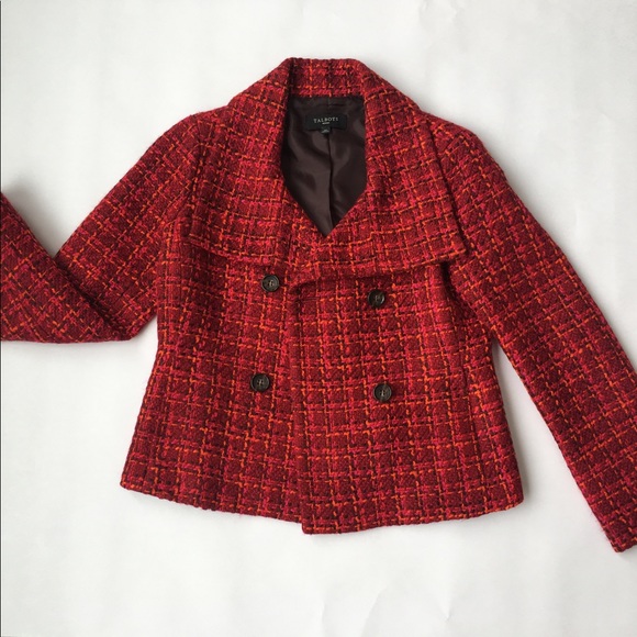 Talbots Jackets & Blazers - EUC Talbots tweed pea coat jacket 4P